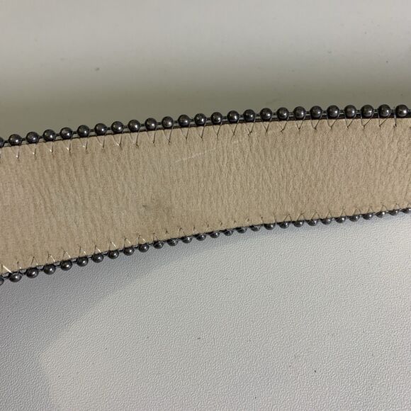 Leatherock 7563 Genuine Leather Belt w/ Gemstone Studded Buckle Boho Western 34M - Picture 10 of 11